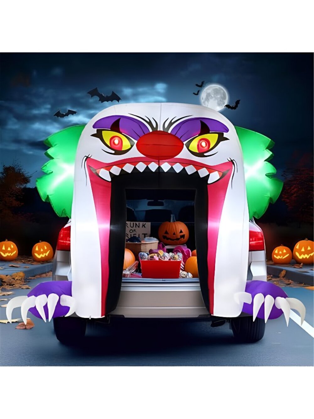 ZPISF 6 FT Halloween Inflatables Clown Archway Outdoor Decorations, Trunk or